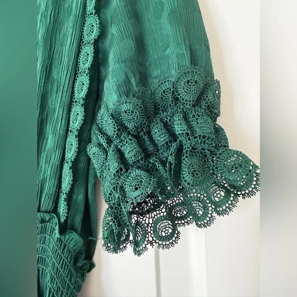 Max Studio emerald green tiered dress - Picture 7 of 12